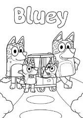 Bluey coloring page 1