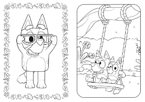 Bluey coloring page 10