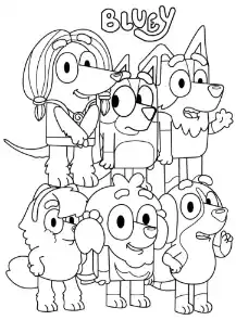Bluey coloring page 11