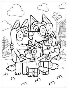 Bluey coloring page 12