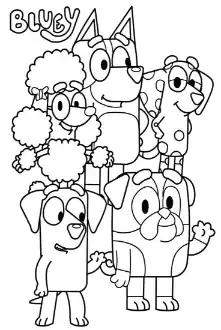 Bluey coloring page 14