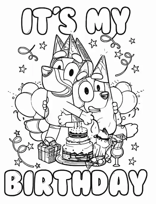 Bluey coloring page 15