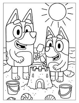 Bluey coloring page 19
