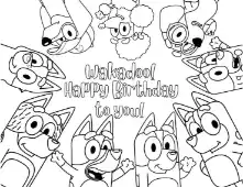 Bluey coloring page 2