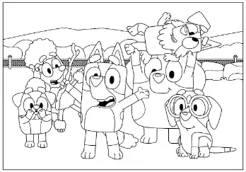 Bluey coloring page 27