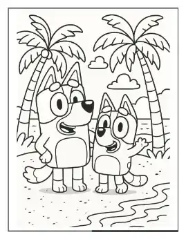 Bluey coloring page 28