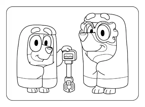 Bluey coloring page 29