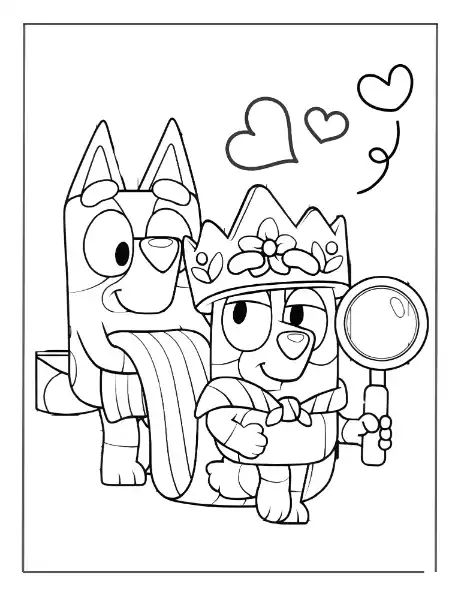 Bluey coloring page 3