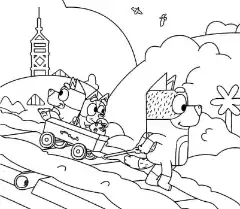 Bluey coloring page 32