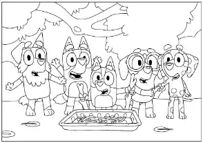 Bluey coloring page 36