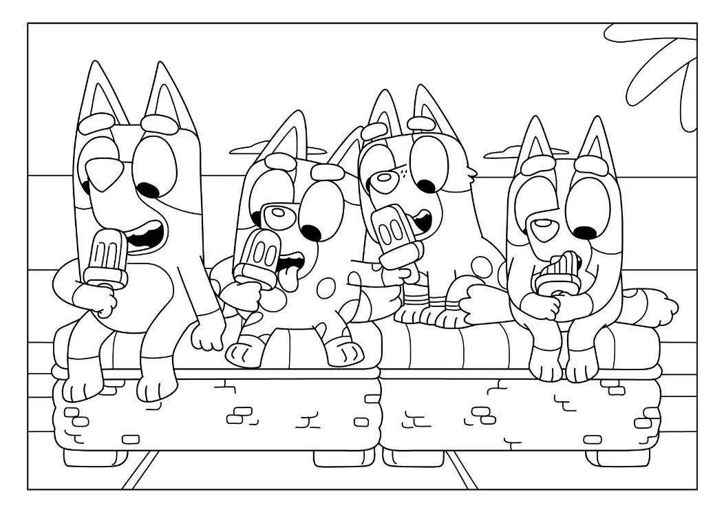 Bluey coloring page 38