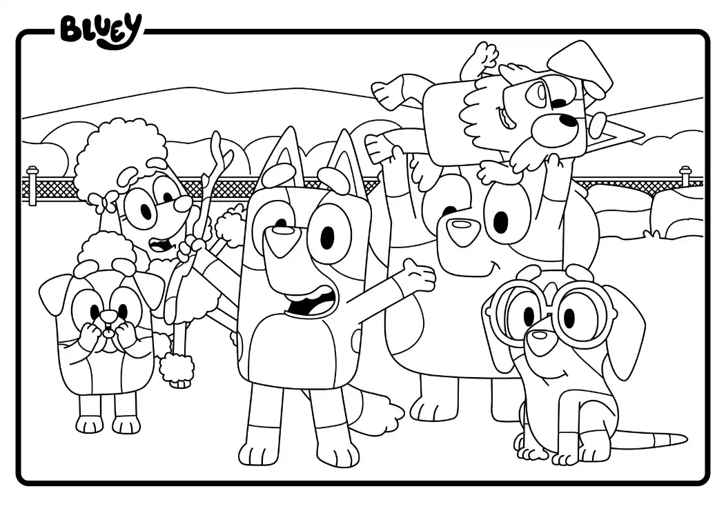Bluey coloring page 39