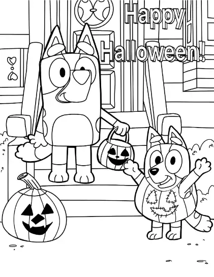 Bluey coloring page 4