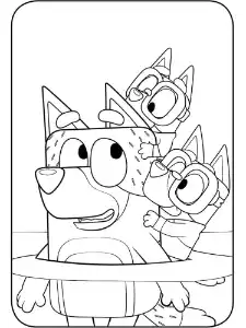 Bluey coloring page 43
