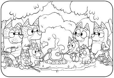 Bluey coloring page 45