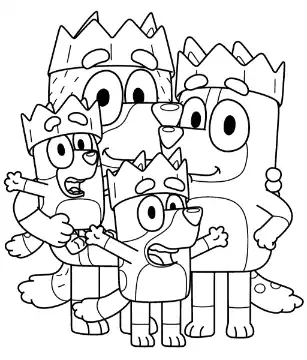 Bluey coloring page 46