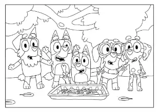 Bluey coloring page 49