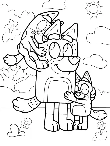 Bluey coloring page 5