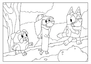 Bluey coloring page 51