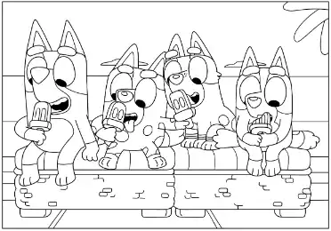 Bluey coloring page 53