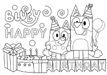 Bluey coloring page 6
