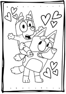 Bluey coloring page 7
