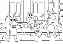 Bluey coloring page 8