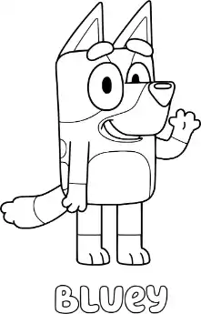 Bluey coloring page 9