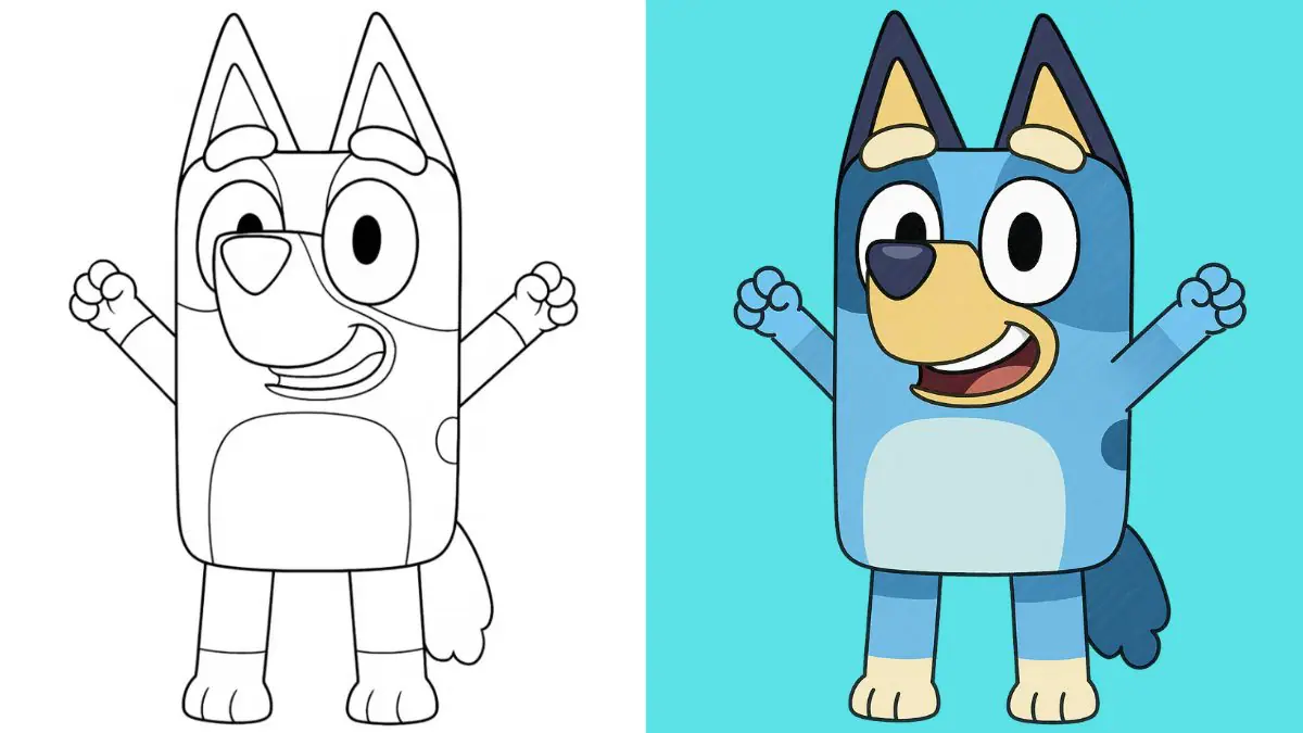 Bluey coloring page preview 3